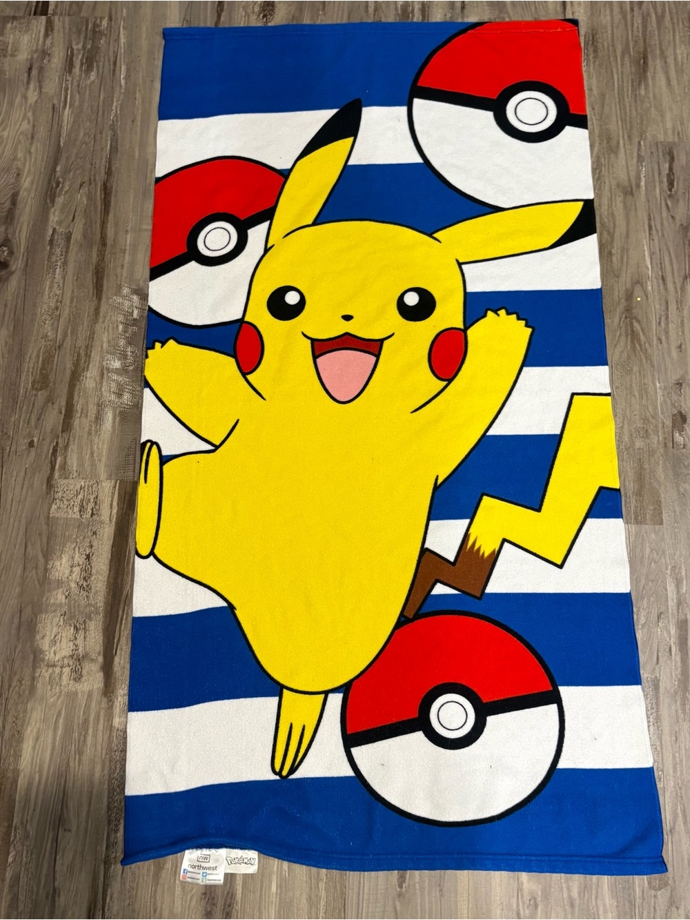 Pokemon Official Beach Pikachu Beach Towel Multi-Color By Northwest